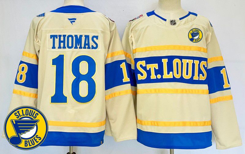 Men St.Louis Blues #18 Thomas Cream Fanatics 2025 NHL Jersey style 5->st.louis blues->NHL Jersey